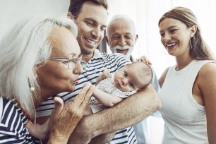 grandparents meet grandchild