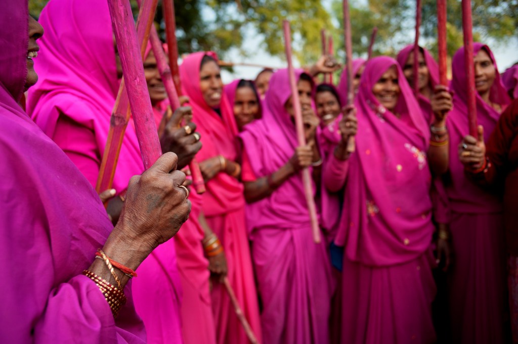 India's vigilante female group known as The Pink Gang.