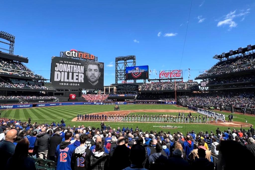 New York Mets home opener at Citi Field honoring fallen NYPD Police Officer Jonathan Diller.