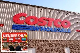 A general view of a Costco Wholesale sign in Wayne, NJ on May 29, 2022.
