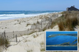 A view of Madaket Beach and a view of Nantucket, Massachusetts