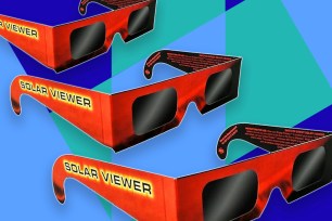 A group of red sunglasses