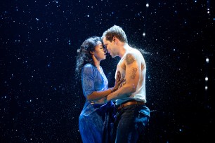 Joy Woods and Ryan Vasquez play Middle Allie and Middle Noah in "The Notebook" on Broadway.