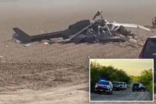 A National Guard helicopter crashed near La Grulla Friday afternoon, killing two people