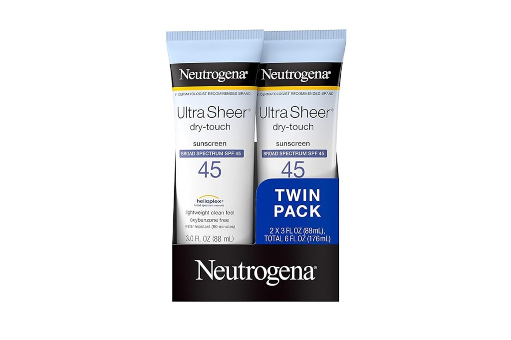 A package of Neutrogena sunscreens