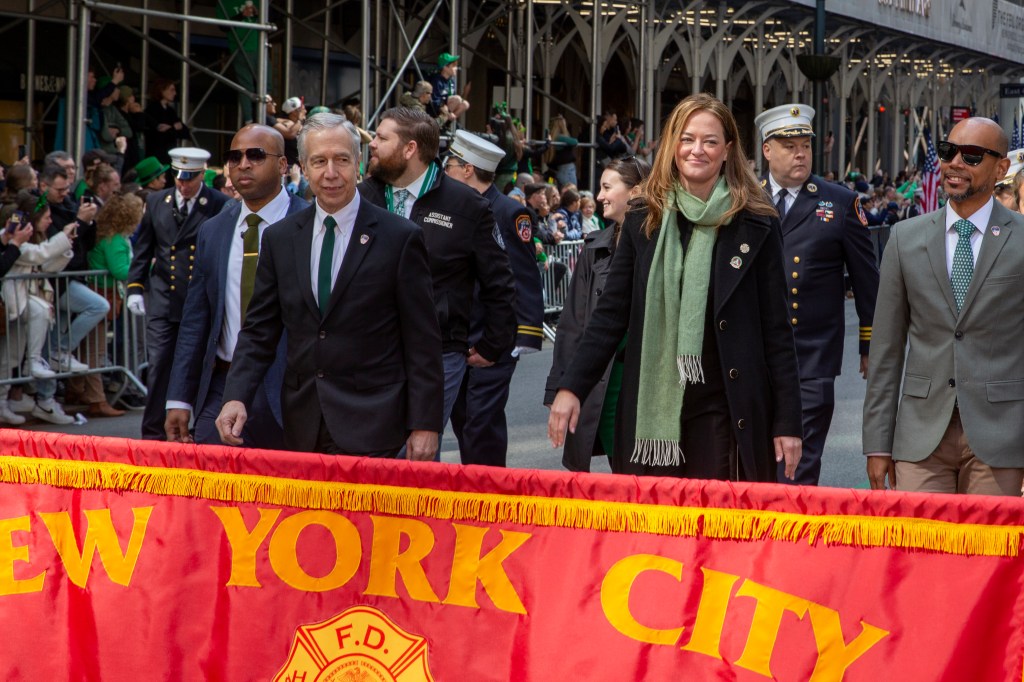 One protester told NYC's fire commissioner "You suck" as she passed.