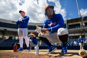 Jett Williams (l.) and Luisangel Acuña (r.) were among the Mets' first round of spring training cuts on Sunday.