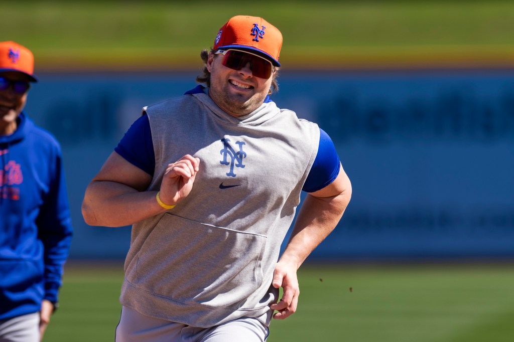 Luke Voit during Mets camp