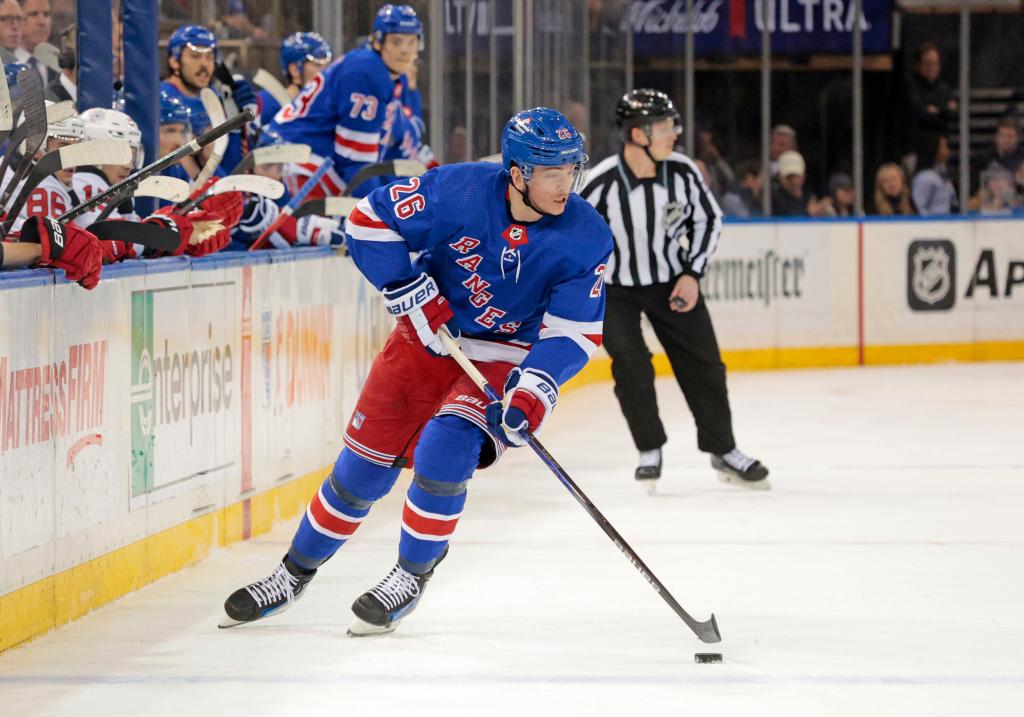 New York Rangers left wing Jimmy Vesey