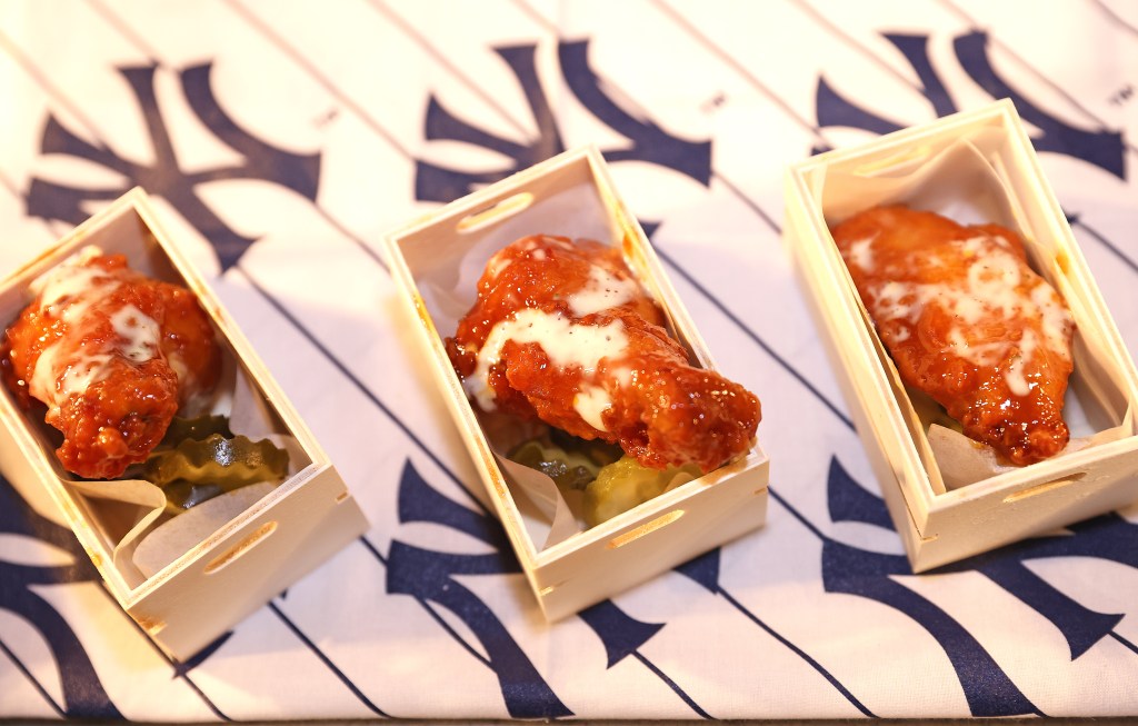 Streetbird spicy yet sweet wings by Yankee-friendly chef Marcus Samuelsson will be available in Section 112.
