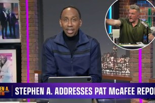 Stephen A. Smith addressed The Post's report about a volatile phone call with Pat McAfee.