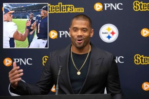 A collage of images titled "steelers comp" with no additional information or recognizable faces.