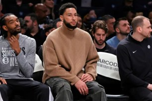 Ben Simmons questionable ahead of Monday's Grizzlies game