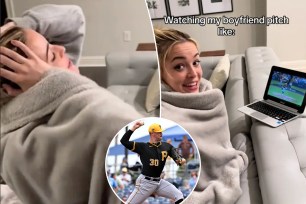 Olivia Dunne went through a mix of emotions while watching her boyfriend, Pittsburgh Pirates top prospect Paul Skenes pitch against the Baltimore Orioles on Thursday. 