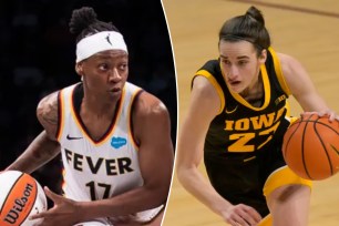 Indiana Fever point guard Erica Wheeler isn't worried about her job security after Iowa All-American Caitlin Clark declared for the 2024 WNBA Draft on Thursday. 