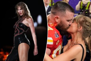 Travis Kelce and Taylor Swift shared a sweet embrace after her concert in Singapore, according to videos on social media. 