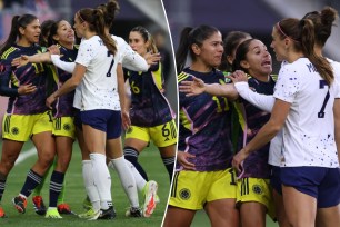 Things got chippy between the U.S women's national soccer team and the Columbia national team in the Gold Cup quarterfinals on Sunday night.