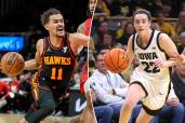 Trae Young said he'd be up for competing against Caitlin Clark in a three-point shooting contest.