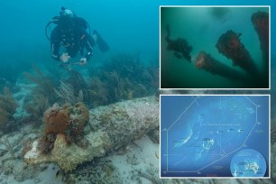 collage of scuba divers and dry tortugas park map