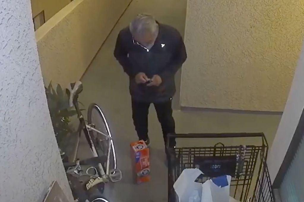 Retired pastor Mark Nakagawa was caught on camera drawing a swastika on his Jewish neighbors groceries in West Hollywood.