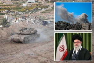 images of the war in gaza and iranian leader