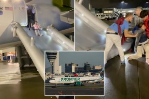 Frontier airlines evacuation