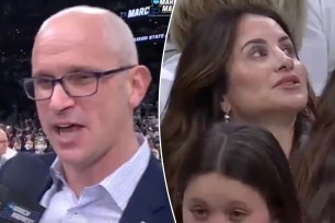 UConn's Dan Hurley jokes wife Andrea doesn't get enough airtime