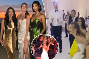 The wedding of Liberty star Sabrina Ionescu and Raiders center Hroniss Grasu featured a star-studded crew on the dance floor in Laguna Beach, Calif. over the the weekend. 