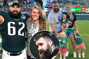 Kylie Kelce congratulates Jason Kelce on NFL career after his retirement.