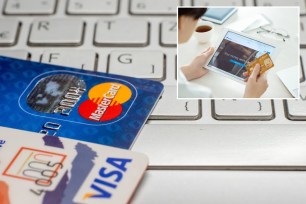 composite image of istock of a keyboard and credit cards