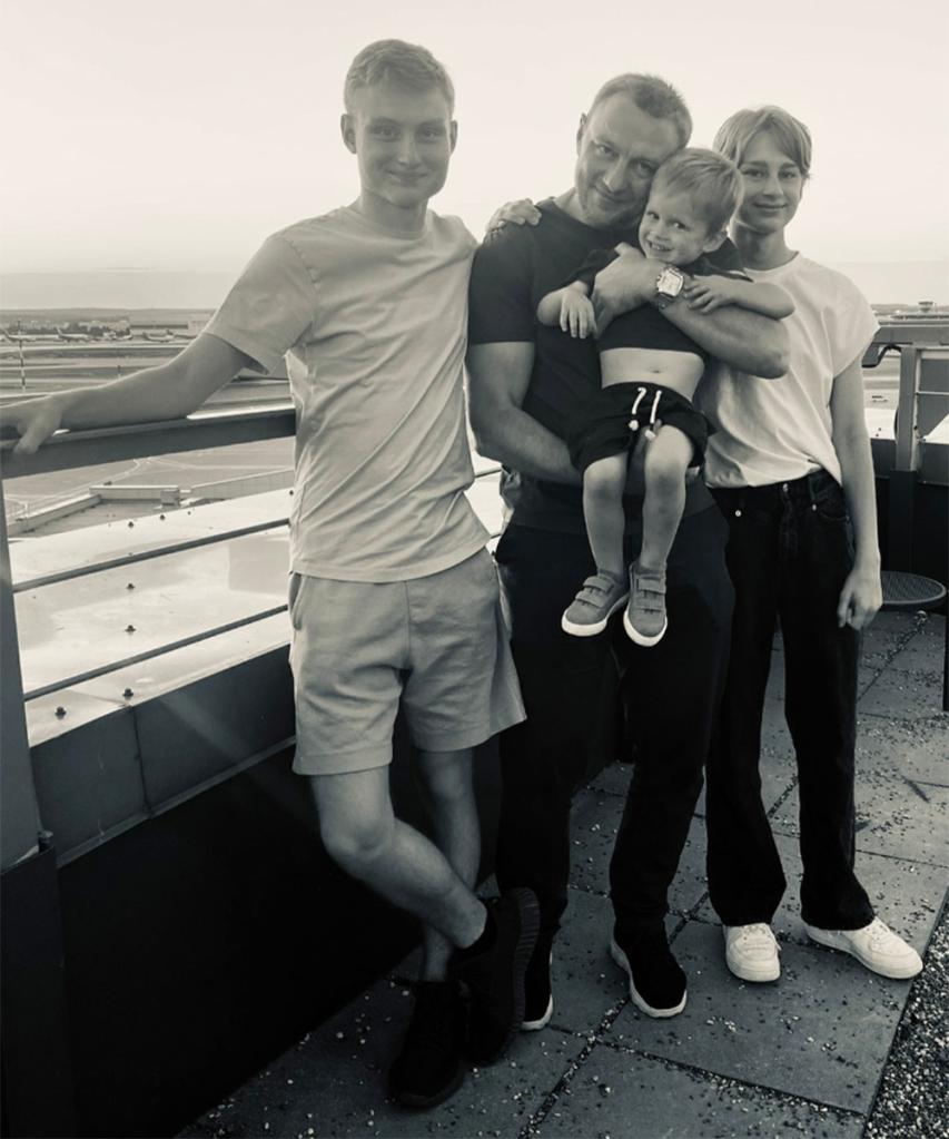 Julija Mihailova posts a photo of her ex-husband, former NHL player  Konstantin Koltsov  and their sons, Daniel, Alexander and Stefan.