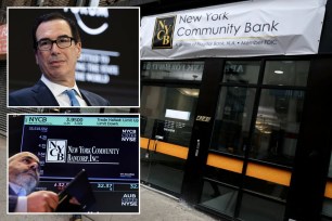 Steven Mnuchin, NYSE trader and NYCB sign