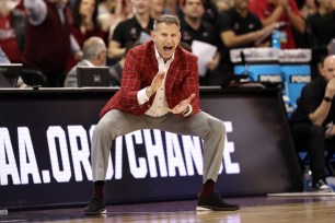 Head coach Nate Oats of the Alabama Crimson Tide reacts to a play during the second half against the Grand Canyon Antelopes in the second round of the NCAA Men's Basketball Tournament.