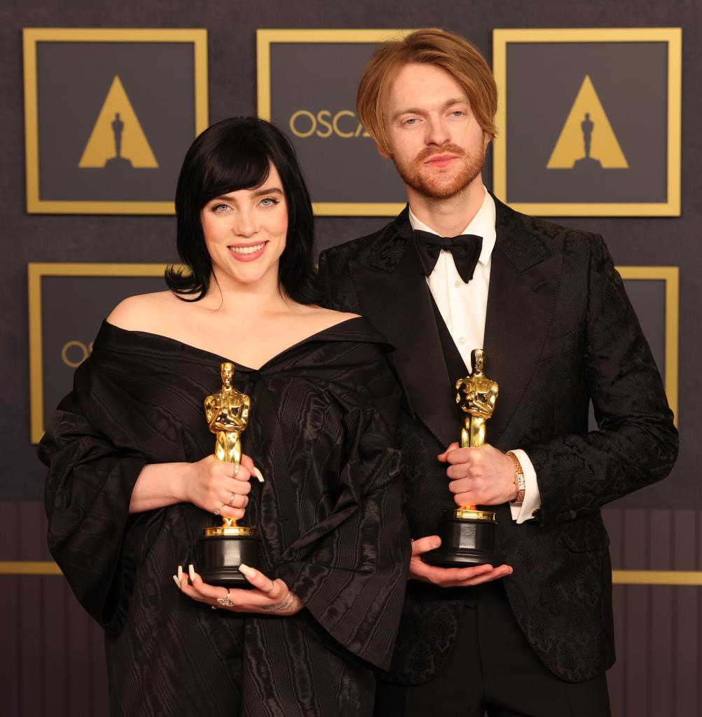 Billie Eilish and Finneas at the 2022 Oscars.