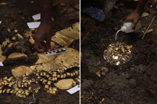 Panamanian archaeologists recently uncovered a 1,200-year-old tomb filled with golden treasures