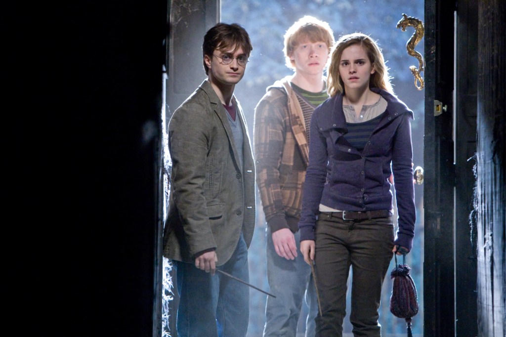 Daniel Radclife, Rupert Grint, and Emma Watson. 