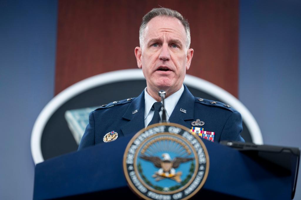 Pentagon Press Secretary Air Force Maj. Gen. Pat Ryder speaks during a press conference on Thursday, Feb. 8, 2024
