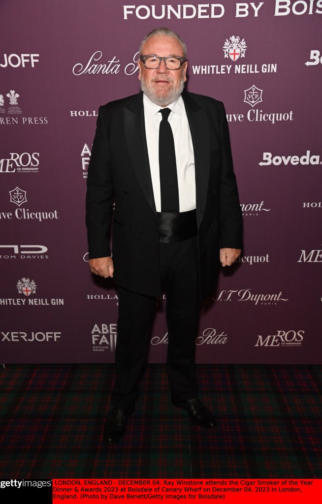 Outspoken actor Ray Winstone attends a function in London in December 2023.