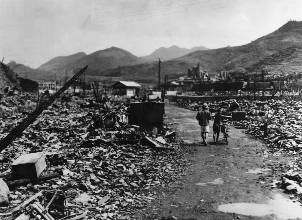 The ruins of Nagasaki in the wake of the US attack in 1945; some 40,000 locals are estimated to have died in the bombing. Far more would perish today.