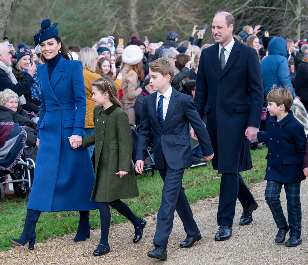 Kate Middleton, Prince William, and their kids. 