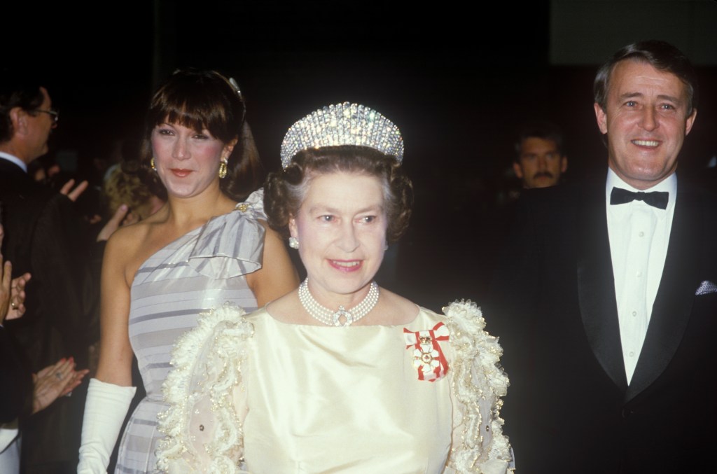 Queen Elizabeth II during her tour of Canada with Brian Mulroney on Sept. 24, 1984.