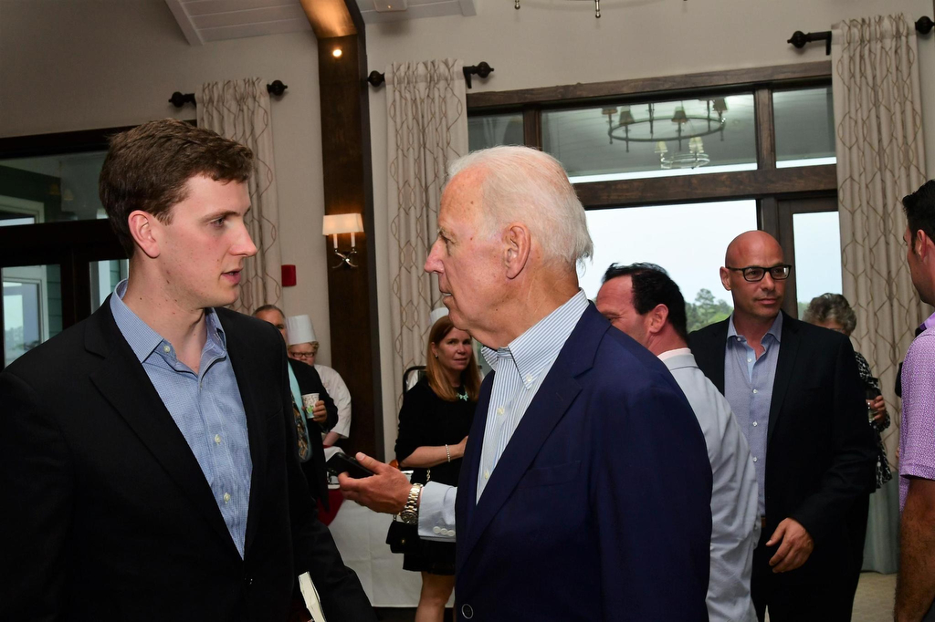 Richard Ruffner with President Joe Biden and Guy Fieri standing in the background