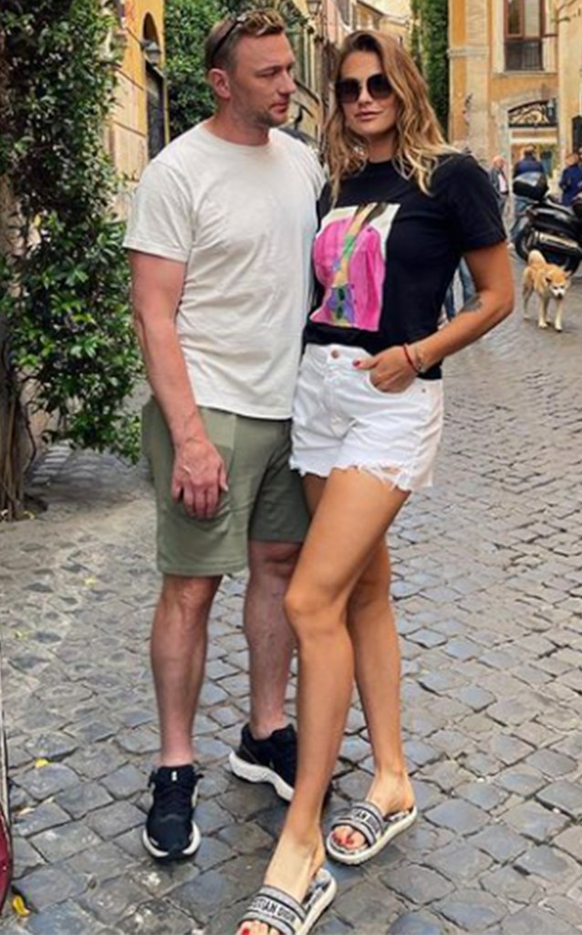 Aryna Sabalenka with Konstantin Koltsov in Italy in 2022.