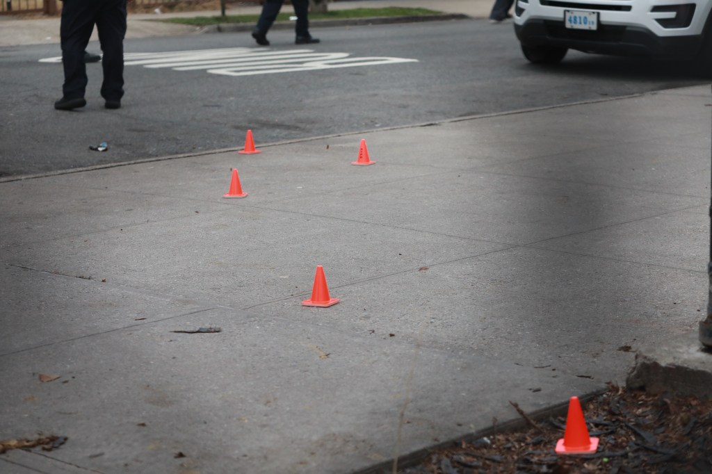 The scene where a teen was shot at 762 Cauldwell Ave in the Bronx Thursday, March 7, 2024.