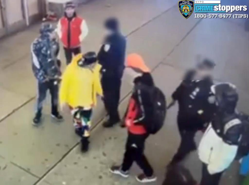 Migrants beat on NYPD officers