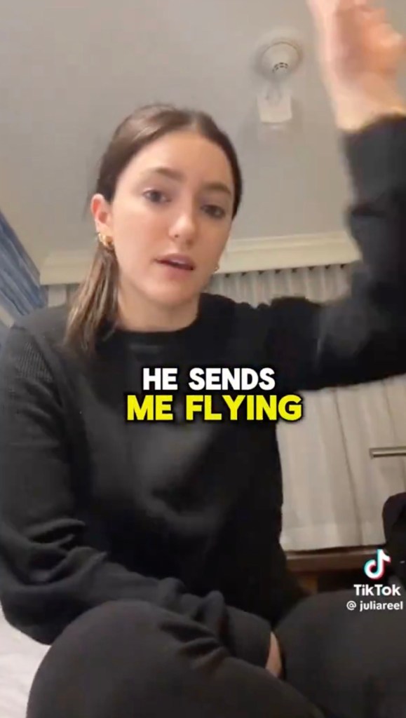 Julia Reel is seen talking about the incident in her since-deleted video.