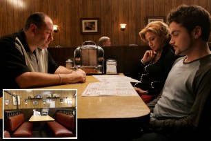 Sopranos cast sits in booth in final episode