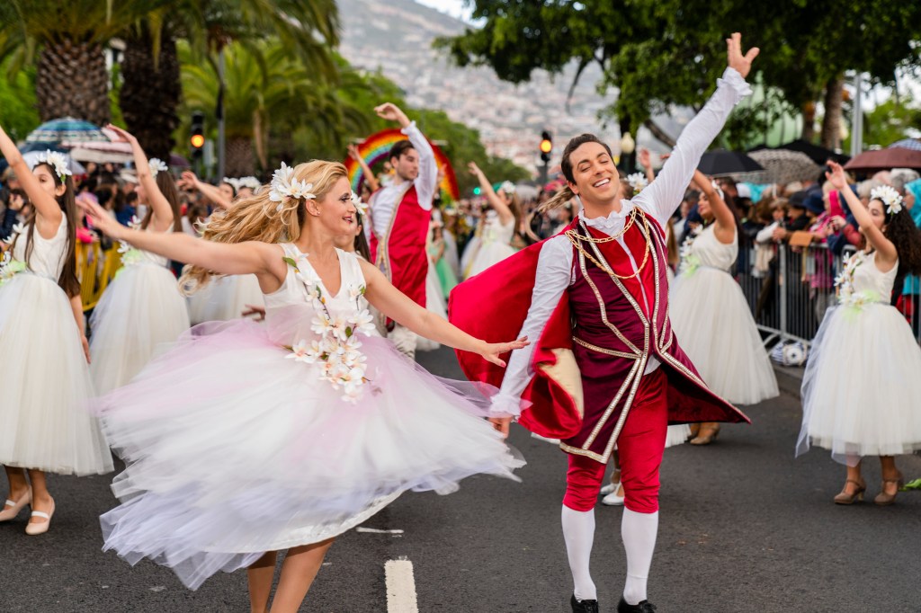 Exterior of the flower parade on Madeira. 