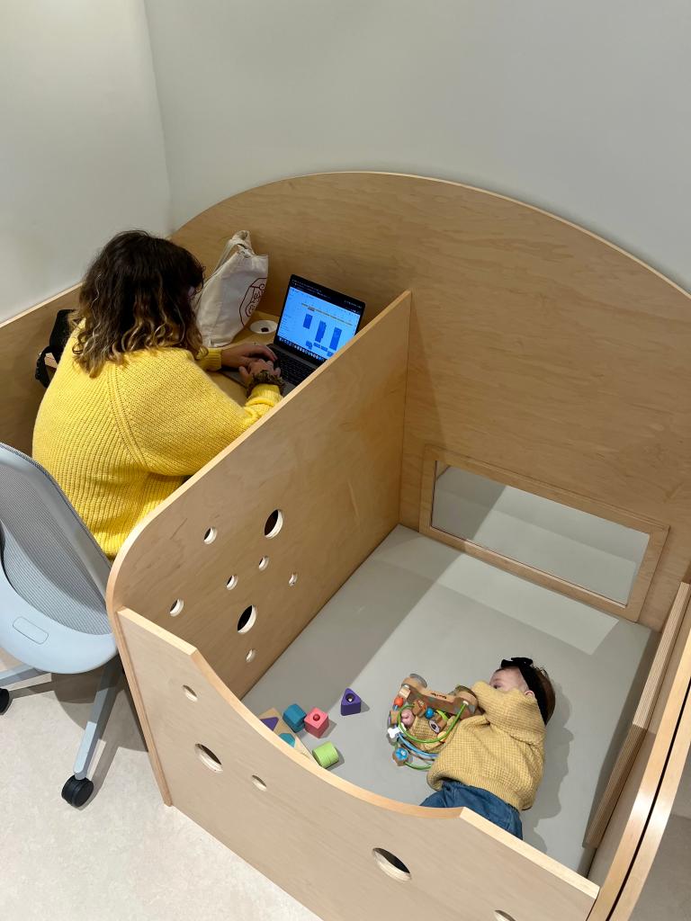 Workplayce uniquely caters to new parents, giving them a space to be productive with work while having a great atmosphere for the newborn stage.