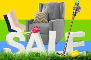 Spring sale and a chair, socks and vacuum